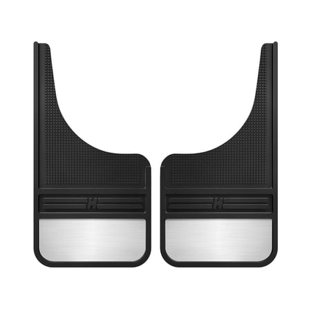 Husky Liners 55001 Front MudDog Mud Flaps Front Pair w/ Brushed Stainless Steel Weights