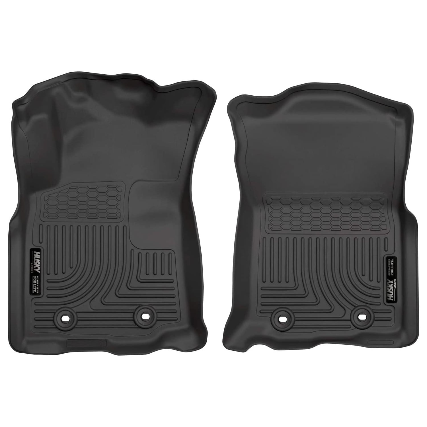 Husky by RealTruck WeatherBeater Front Seat Row Rubber Floor Mats for Toyota Compatible