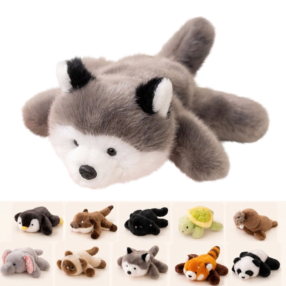 Husky Small Plush Toys Soft Plush Doll Stuffed Animal Adorable Fluffy Cute Plushies Lightweight Stuffy Play Toy Birthday Surprise Gifts for Kids Boys and Girls