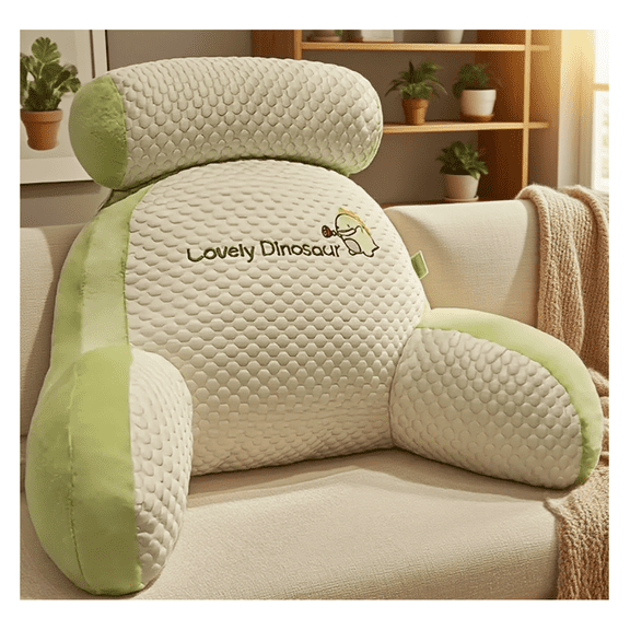 Husky Sofa Pillow Reading Pillow 60x40cm Iced Bean Bag Chair with Arms - Cozy Lounger for Bed, Couch, Gaming, Kids, Teens & Adults - Back Support