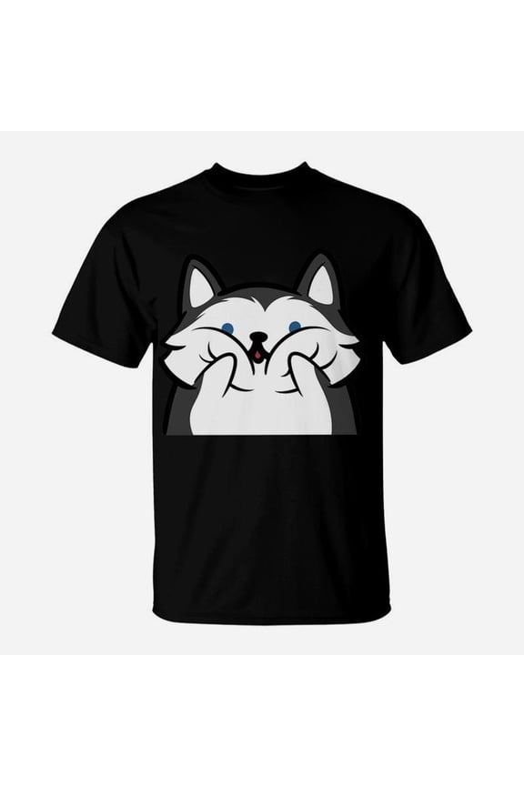Husky Squishy Cheeks Dog TShirt