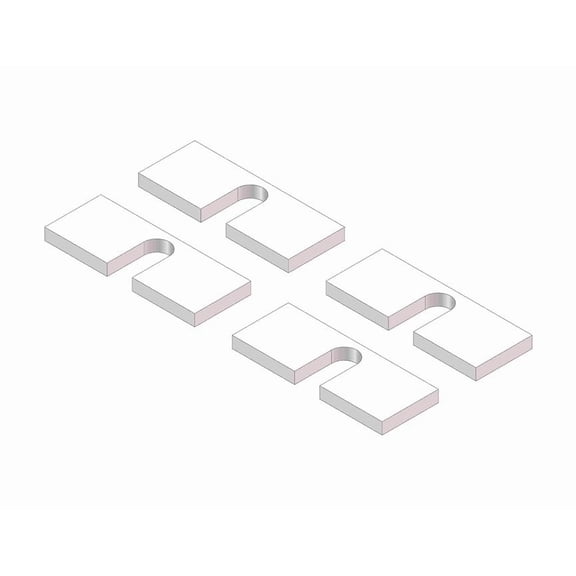 Husky Towing 31419 Fifth Wheel Trailer Hitch Hardware; 1/4 Inch Base Rail Spacer Kit; Pack of 4