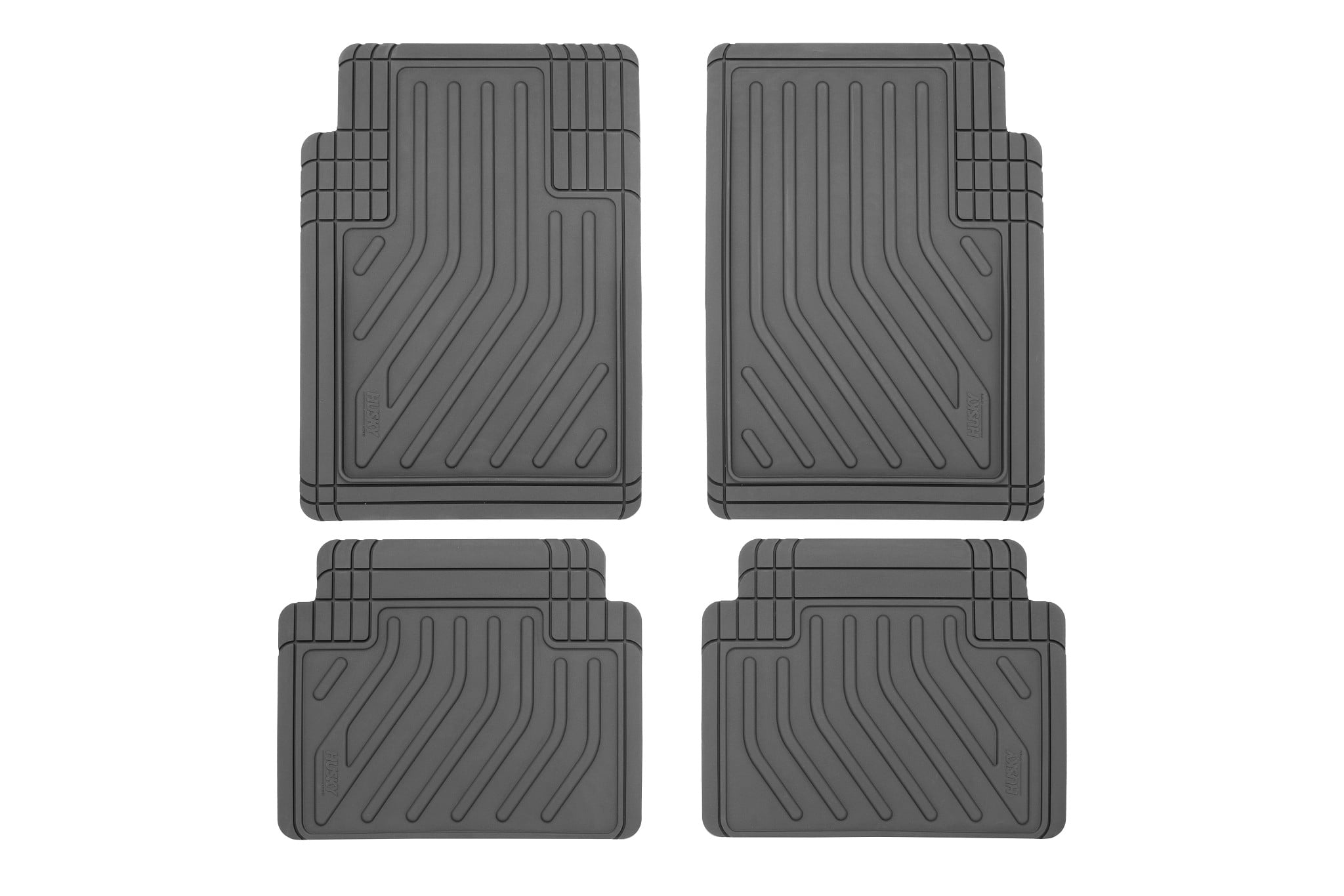 Husky Liners Uni-Fit Universal Automotive Floor Mats for Cars, Trucks, Vans, SUVs - All Weather Protection, Black, Set of 4