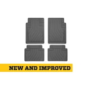 Husky Liners Uni-Fit Universal Automotive Floor Mats for Cars, Trucks, Vans, SUVs - All Weather Protection, Black, Set of 4