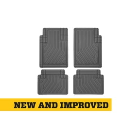 Husky Liners Uni-Fit Universal Automotive Floor Mats for Cars, Trucks, Vans, SUVs - All Weather Protection, Black, Set of 4