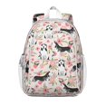 thumbnail image 1 of Husky and Pink Flower Backpack for School,Cute School Bag,Schoolbag with Adjustable Shoulder Straps & Padded Back,15"x11.42"x5.5", 1 of 6