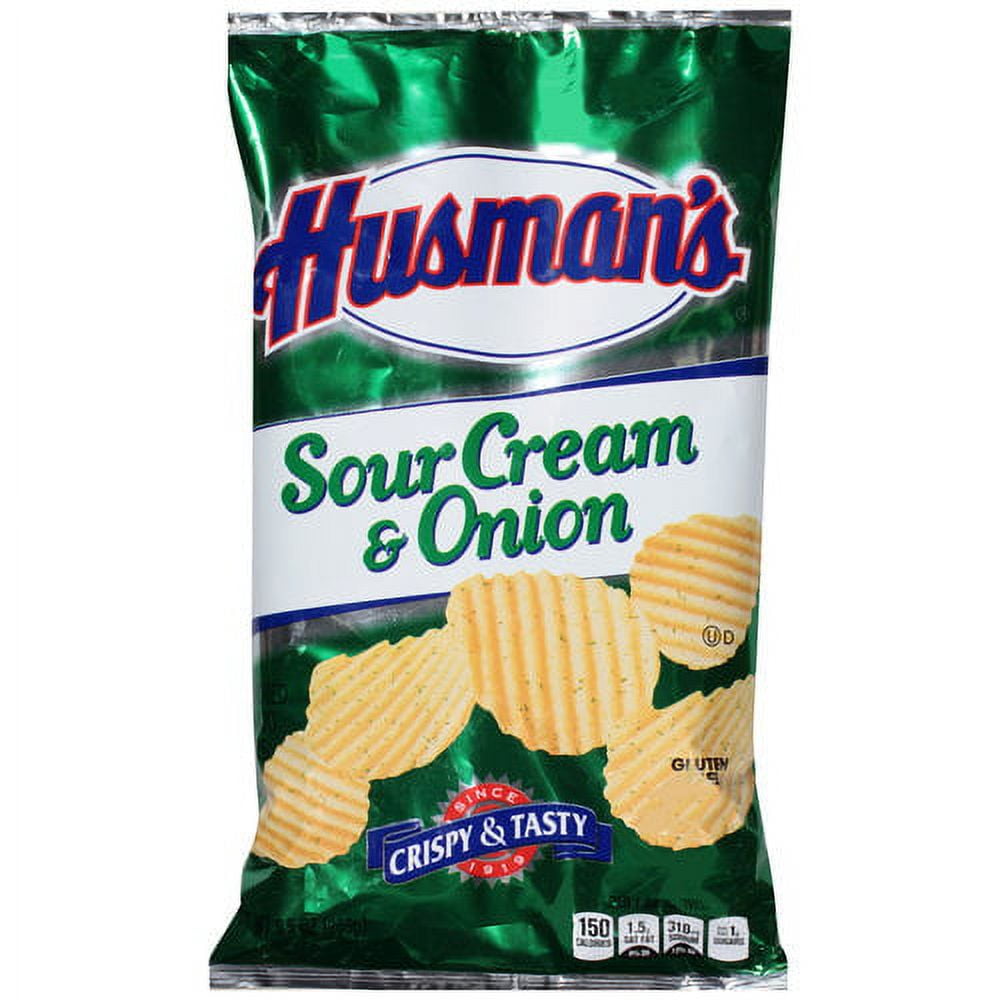 Husman's Potato Chips Sour Cream & Onion, 9.5 oz