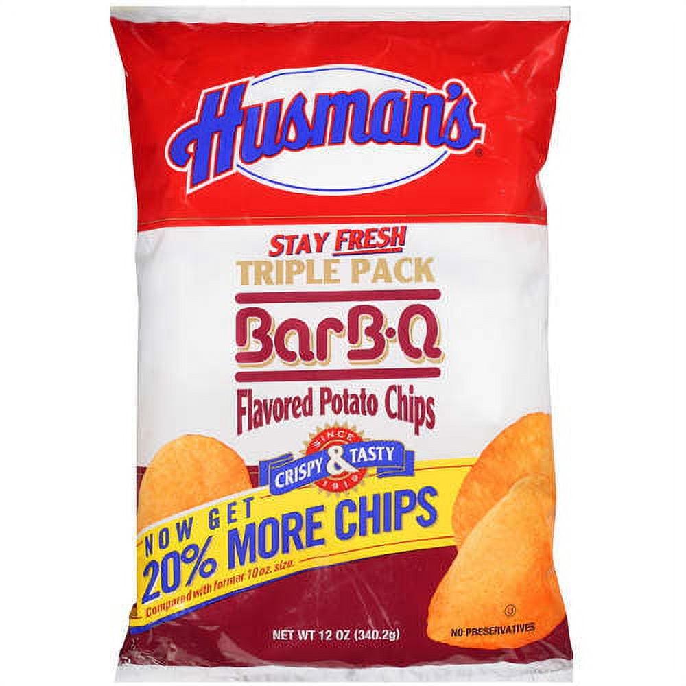 Husmans BBQ Flavored Potato Chips Triple Pack 12 Oz.