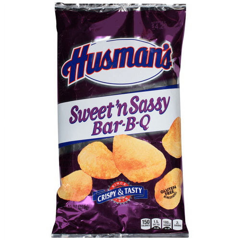 Husmans Sweet & Sassy BBQ Potato Chips 9.59 Oz.