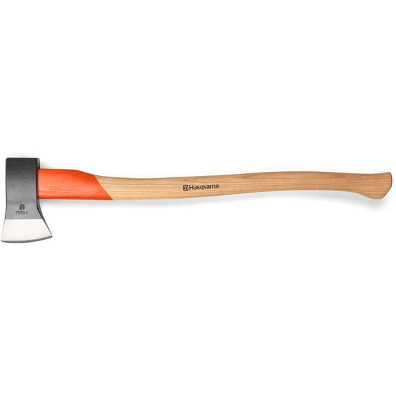 Husqvarna 20" German Style Splitting Axe, Ash Wood Handle and Forged Steel Axe Head - 599673102