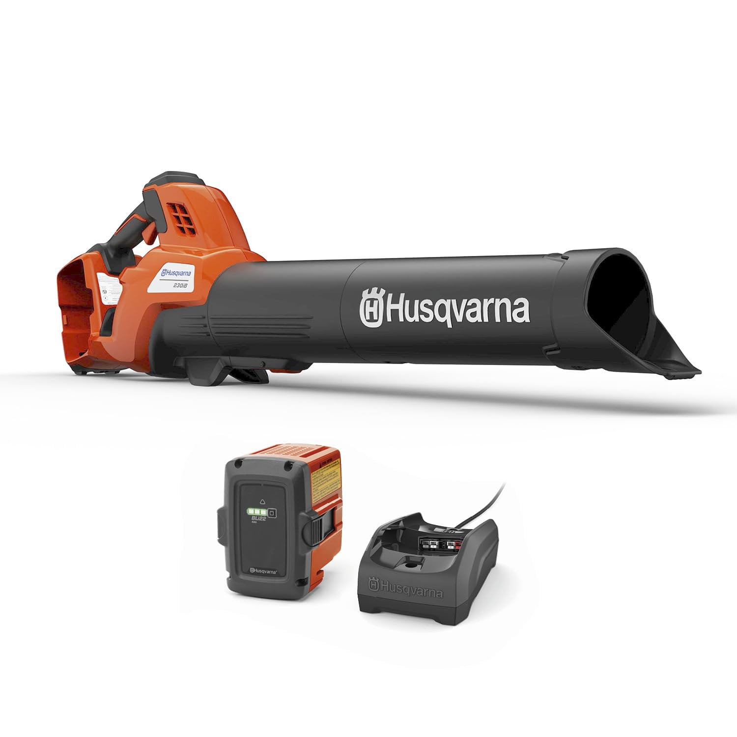 Husqvarna Leaf Blower 230iB Cordless Electric - 136 MPH 650 CFM, 4 Ah Battery, Charger