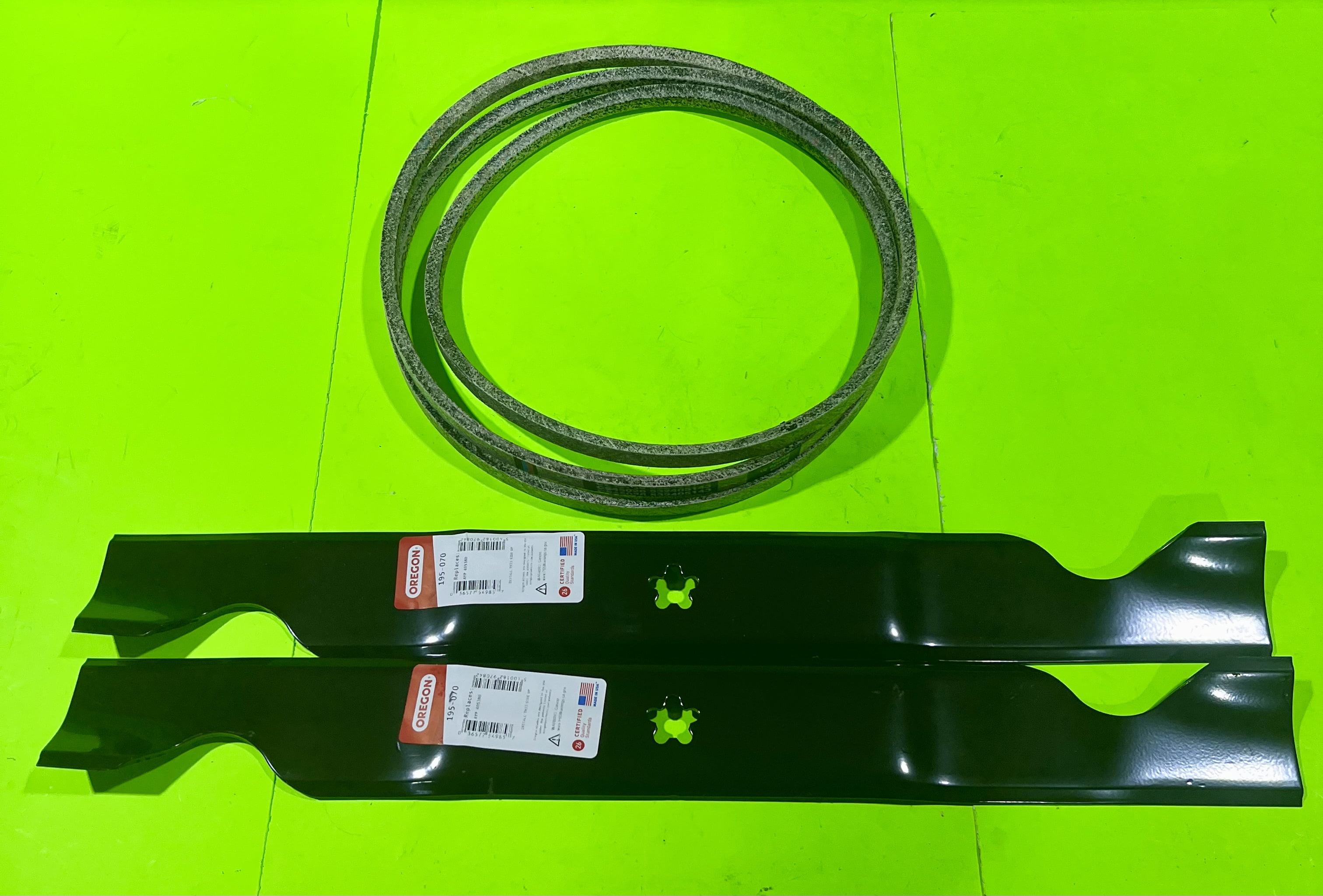 Husqvarna 46" 2 Blade Mower Deck Blade & Belt Kit 532405143 532405380