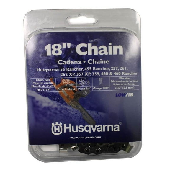 Husqvarna 531300443 18" H80 Chainsaw Chain .3/8" by .050" Low Vibe Original