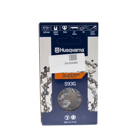 Husqvarna, Chainsaw Chain, 14" H37-52 3/8 .050, Low Kickback - Walmart.com