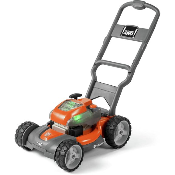 Husqvarna 589289602 Toddler Toy Lawn Mower with Realistic Sounds and Light-Up Engine for Ages 2 and Up