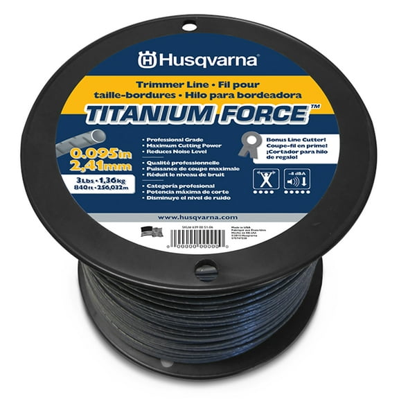 Husqvarna 639005106 OEM Titanium Force Weed Wacker Trimmer Line 3LB 840'