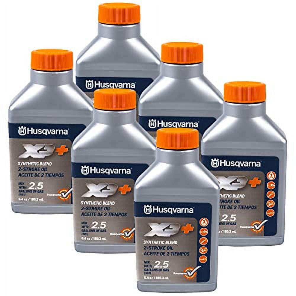 Husqvarna 6PK Genuine OEM XP 2 Cycle Oil 2.5 Gallon Mix 6.4oz 593152303