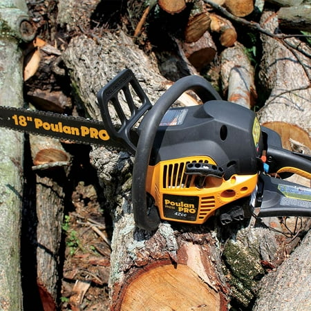 Husqvarna Poulan Pro 18 Inch 42cc Gas Powered Engine Wood Cutting Chainsaw