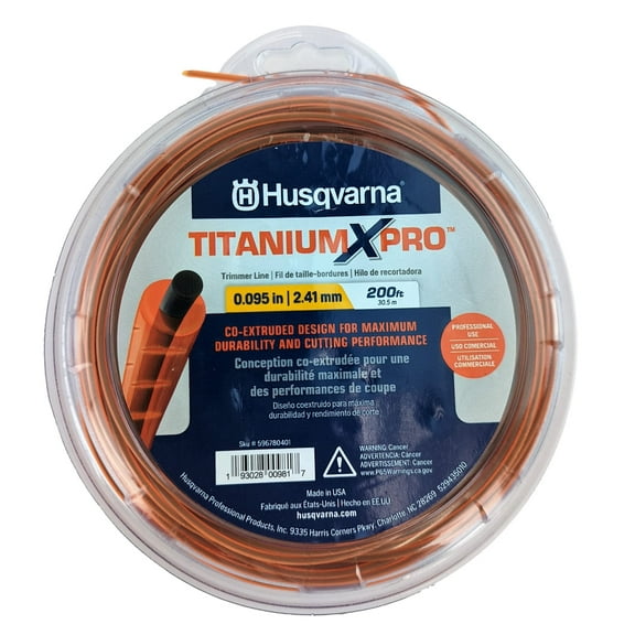 Husqvarna Titanium XPro Trimmer Line 0.095in.Dia. x 200ft.L, 1-lb. Spool