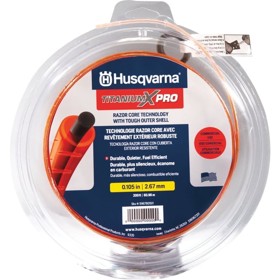 Husqvarna Titanium XPro Trimmer Line  0.105in.Dia. x 200ft.L, 1-lb. Spool