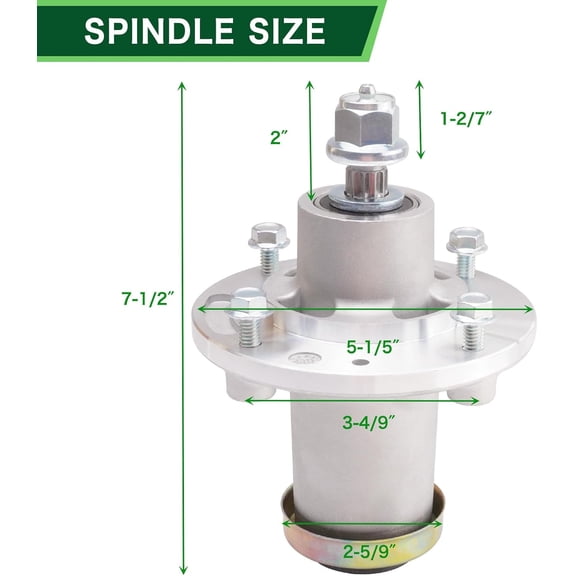 Husqvarna Varna 48" 52" 61" Replacement Spindle Assembly with 532174375 Spindle Pulley