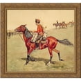 thumbnail image 1 of Hussar, Russian Guard Corps 21x20 Gold Ornate Wood Framed Canvas Art by Remington, Frederic, 1 of 2