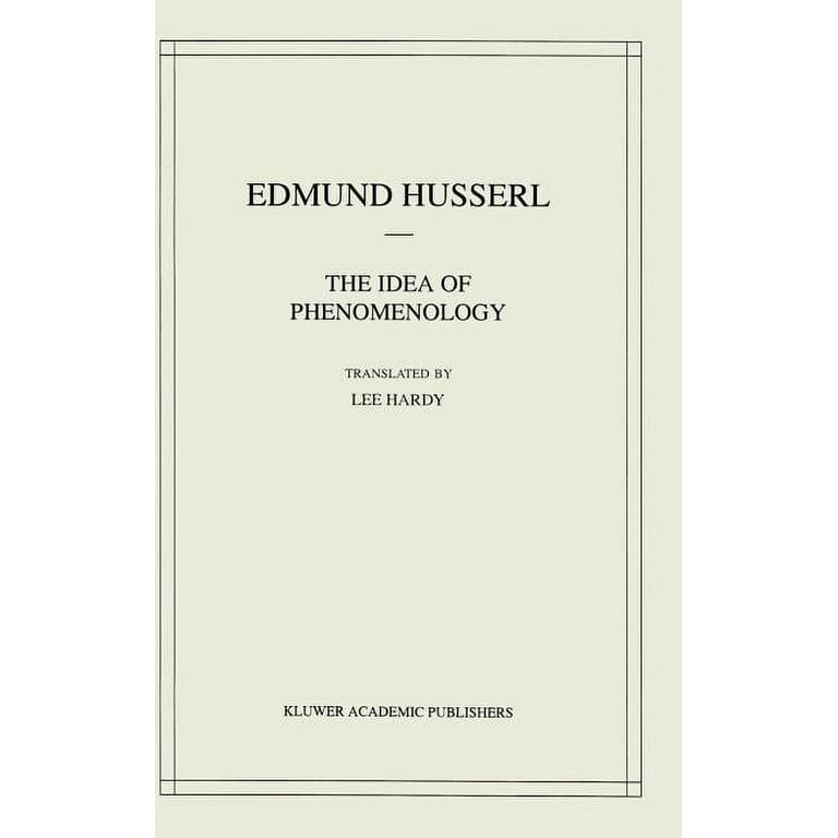 洋書 Edmund Husserl Gesammelte Schriften Husserliana: Edmund Husserl - Collected Works: The Idea of