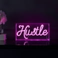 thumbnail image 1 of Hustle 11.88" X 5.88" Contemporary Glam Acrylic Box USB Operated LED Neon Light, Pink, 1 of 7