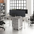 thumbnail image 1 of Hustle 2 Person Computer Desk with Drawers in Platinum Gray - Engineered Wood, 1 of 9
