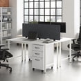 thumbnail image 1 of Hustle 2 Person Computer Desk with Drawers in White - Engineered Wood, 1 of 9