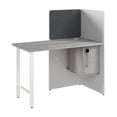 thumbnail image 1 of Hustle 48-inch Office Cubicle Desk with Storage in White/Gray - Engineered Wood, 1 of 6