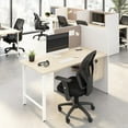 thumbnail image 1 of Hustle 60-inch Office Cubicle Desk with Storage in White/Elm - Engineered Wood, 1 of 7