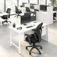 thumbnail image 1 of Hustle 60-inch Office Cubicle Desk with Storage in White - Engineered Wood, 1 of 7