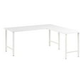thumbnail image 1 of Hustle 72W L Shaped Computer Desk with Metal Legs in White - Engineered Wood, 1 of 6