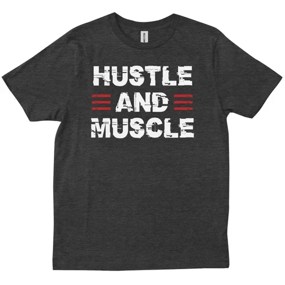Hustle And Muscle Funny Weightlifting T-Shirt Unisex S-5XL Hot Trending Shirt, Vintage Birthday Gift