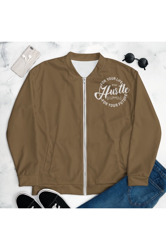 Hustle Fresh Unisex Bomber Jacket (L)