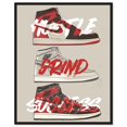 thumbnail image 1 of Hustle Grind Success Sneakers Canvas Trendy Sneaker Art by Art Remedy, Black Frame, 24" x 30", 1 of 7