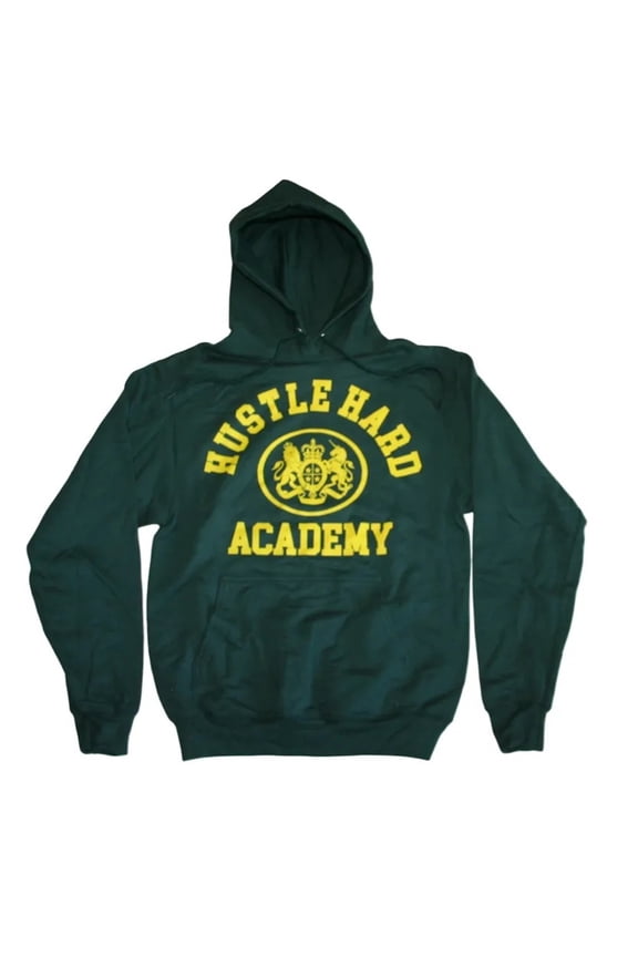 Hustle Hard Academy Men's Hoodie with Drawstring Closure/Kangaroo Pocket (Small)