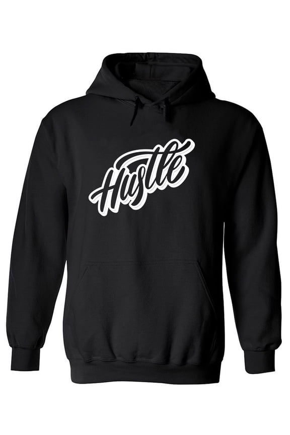 Hustle! Hoodie Men - Men Hoodie, Black, 3XL