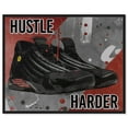 Hustle Iconic Sneakers Canvas Motivational Quotes For Men Print By