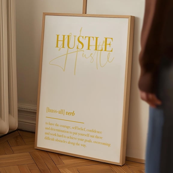 Hustle, Mindset, Success Poster Decor For Living Room Bedroom, Size 24x36 UNFFRAMED F03.1.7l2538