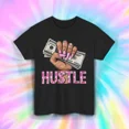 thumbnail image 1 of Hustle Money Nails Bling Bold Baddie Motivation Apparel Unisex T-Shirt, up to size 5XL, 1 of 2