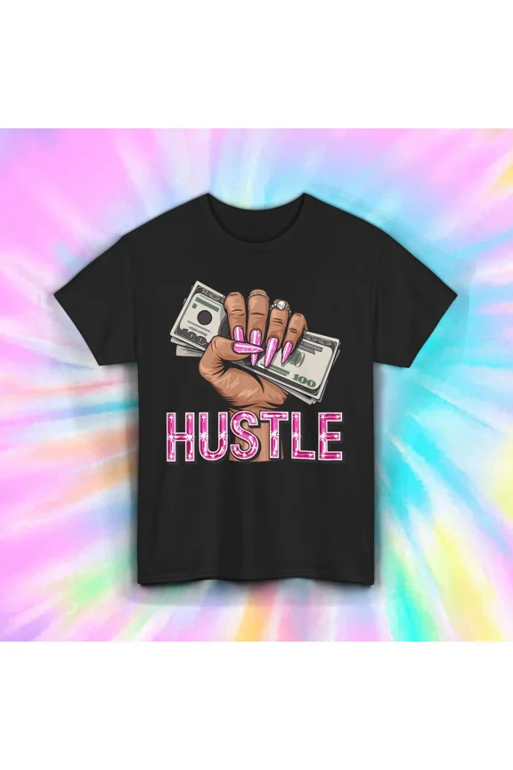 Hustle Money Nails Bling Bold Baddie Motivation Apparel Unisex T-Shirt, up to size 5XL