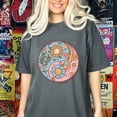 thumbnail image 1 of Hustle Shirt, Women's Shirt, Retro Floral Shirt, Retro Yin Yang Shirt, Girl Boss Shirt, Comfort Colors Balance Over Hustle Shirt (Colors:Butter; Sizes:2XL;), 1 of 1