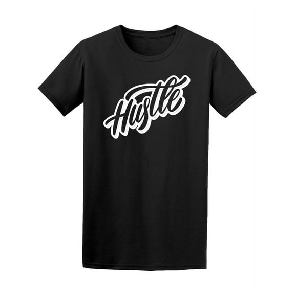 Hustle Simple Word T-Shirt Men -Image by Shutterstock, Male Large