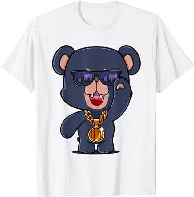 Hustle Teddy Bear Gangster Hip Hop Rap Music Dope Swag Drip T-Shirt ...