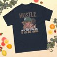 thumbnail image 1 of Hustle Until Your Haters Ask If You Are Hiring Graphic Graphic classic tee (Navy, XL), 1 of 4