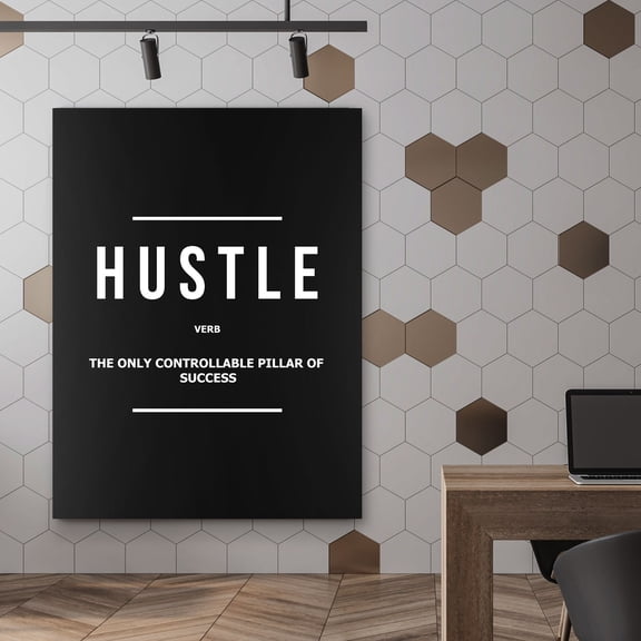 Hustle Wall Art Poster Vintage Style Wall Decor Physical Poster Home Wall Art, Poster Only