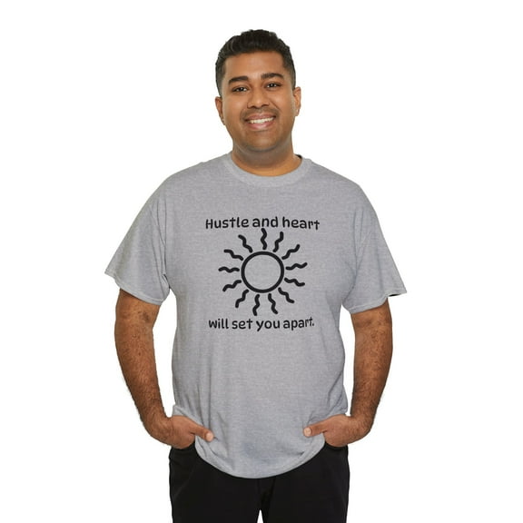Hustle and Heart Sun Unisex Heavy Cotton Tee