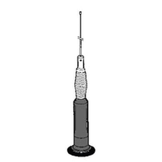 Hustler MO-4 HF Mobile Antenna Mast - Short Stainless Steel Mast For Deck Or Roof Mount With Hustler Resonators